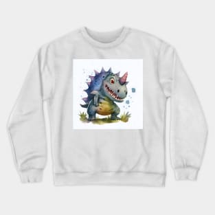 Cute Watercolor Tarrasque Crewneck Sweatshirt